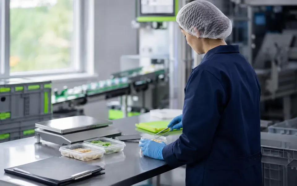 Scène de travail dans l'agroalimentaire
