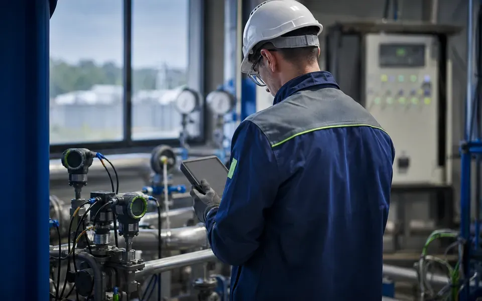 Scène de travail dans l'énergie, l'eau et les déchets