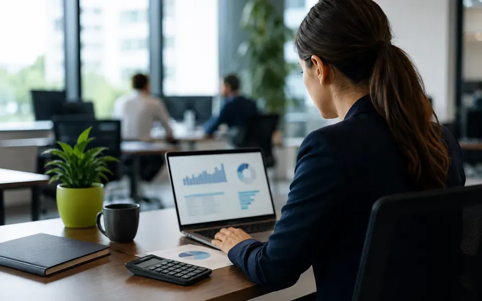 Scène de travail dans les services aux entreprises