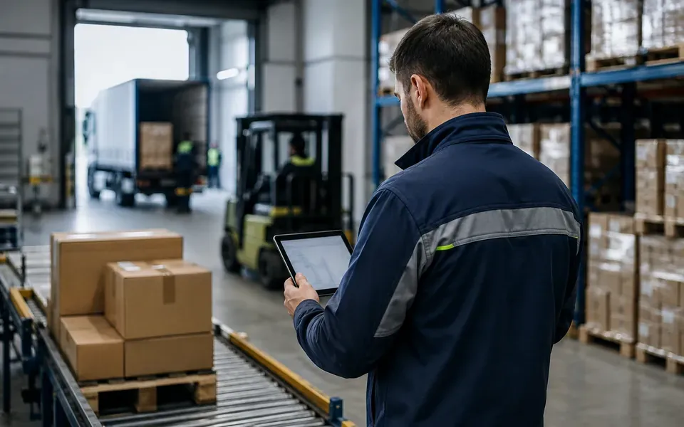 Scène de travail dans le transport et la logistique